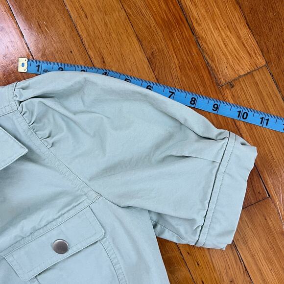 & OTHER STORIES Organic Cotton Twill Jumpsuit Seafoam Green / Light Mint Size 2 - Picture 12 of 16